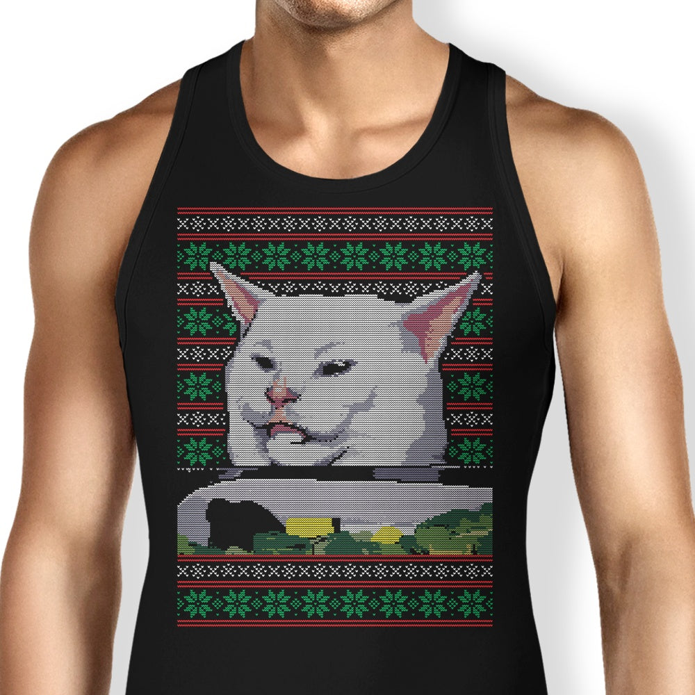 Cat Yelled at Sweater Tank Top - Adult & Kids T-Shirts, Sweatshirts & Hoodies apparel design preview 1