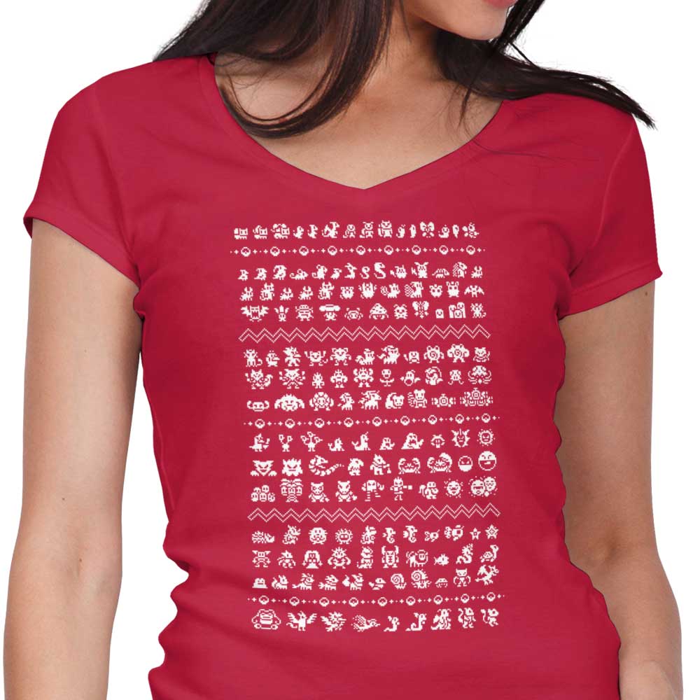 Catch'm Holiday Women's V-Neck - Adult & Kids T-Shirts, Sweatshirts & Hoodies apparel design preview 1