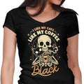 Cats and Coffee Women's V-Neck - Adult & Kids T-Shirts, Sweatshirts & Hoodies apparel design preview 1