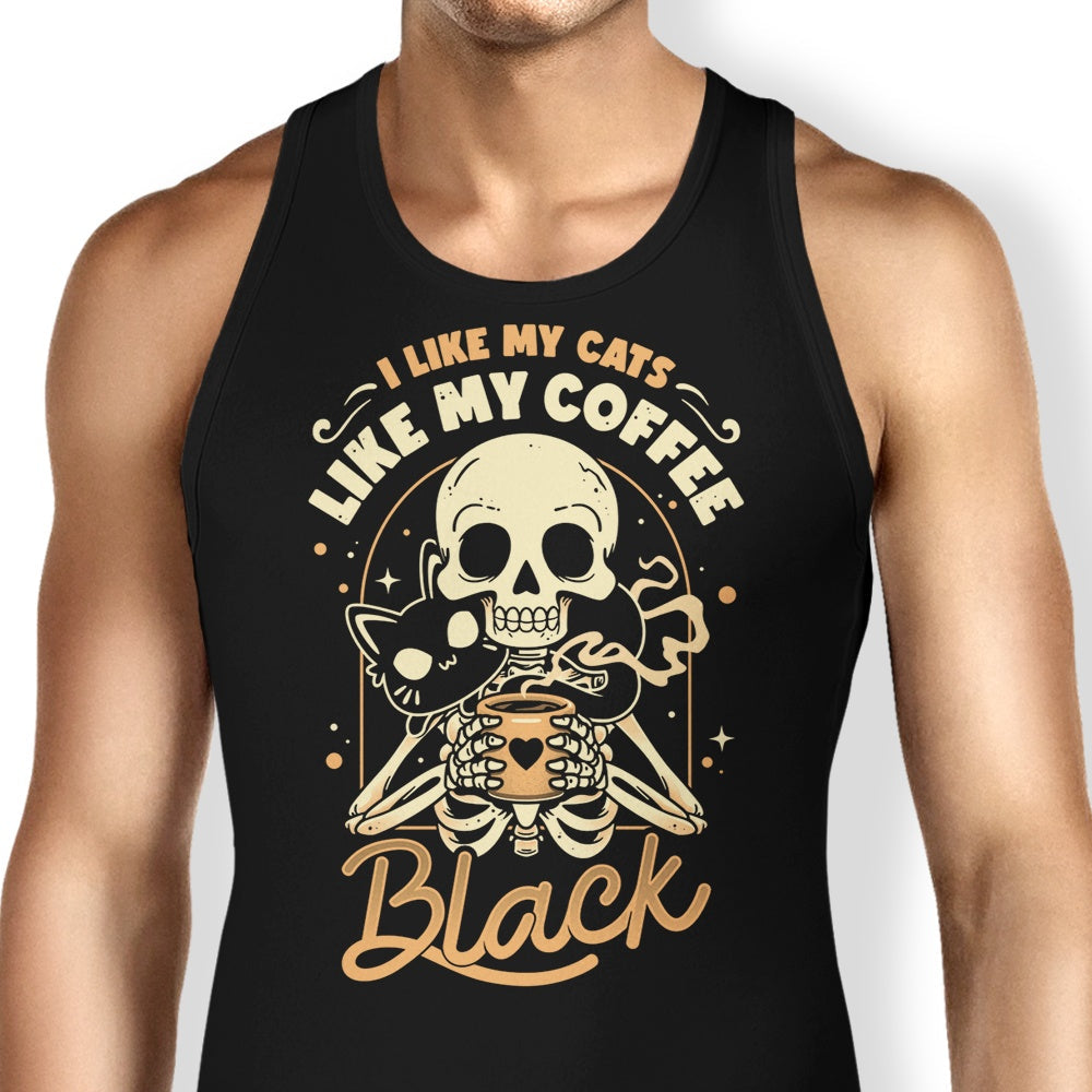 Cats and Coffee Tank Top - Adult & Kids T-Shirts, Sweatshirts & Hoodies apparel design preview 1