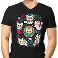 Cats Gone Christmas Men's V-Neck - Adult & Kids T-Shirts, Sweatshirts & Hoodies apparel design preview 1