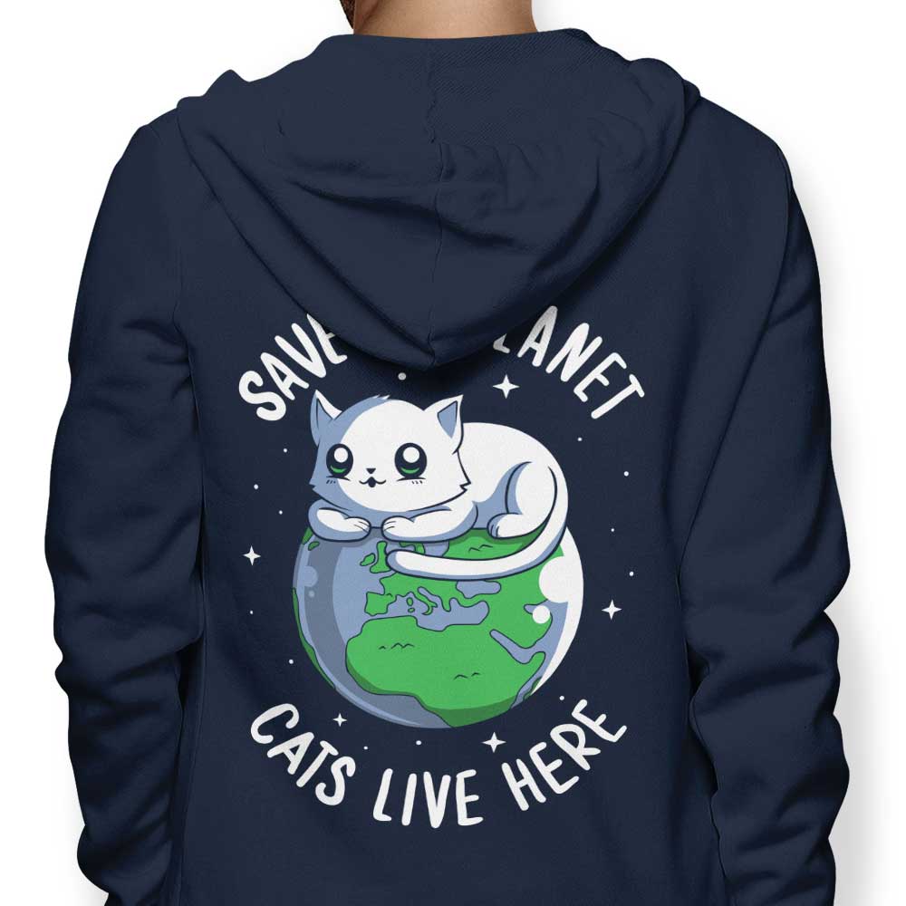 Cats Live Here - Adult & Kids T-Shirts, Sweatshirts & Hoodies apparel design preview 1