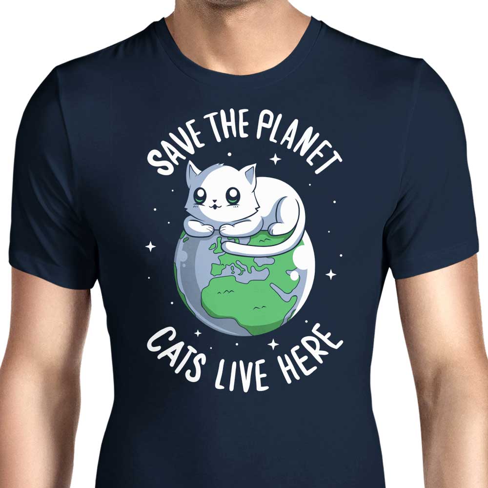 Cats Live Here Men's Apparel - Adult & Kids T-Shirts, Sweatshirts & Hoodies apparel design preview 1