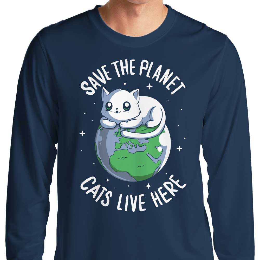 Cats Live Here - Adult & Kids T-Shirts, Sweatshirts & Hoodies apparel design preview 1