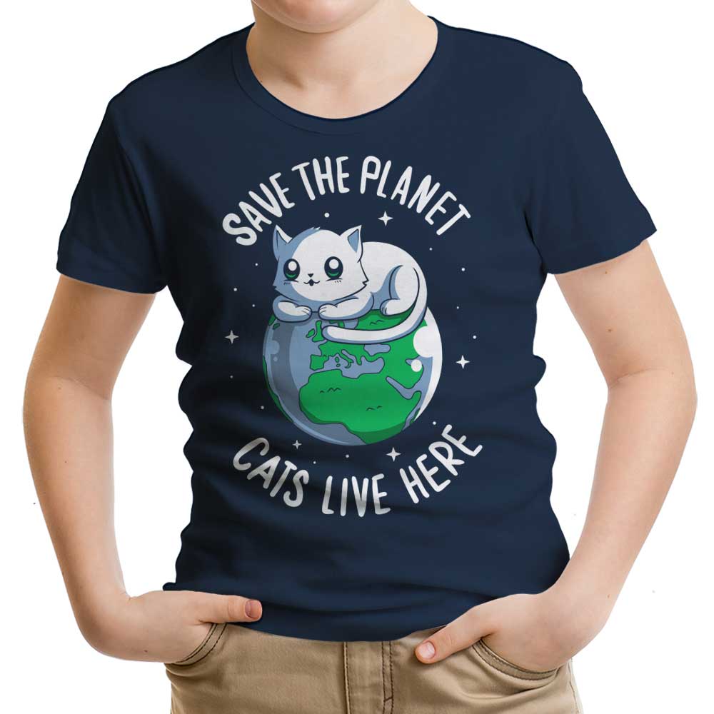 Cats Live Here Youth Apparel - Adult & Kids T-Shirts, Sweatshirts & Hoodies apparel design preview 1