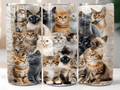 Cats and Kittens 20 oz Skinny Tumbler Cup With Straw - Adult & Kids T-Shirts, Sweatshirts & Hoodies apparel design preview 1