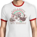 Catty Li'l Hissmas Ringer - Adult & Kids T-Shirts, Sweatshirts & Hoodies apparel design preview 1
