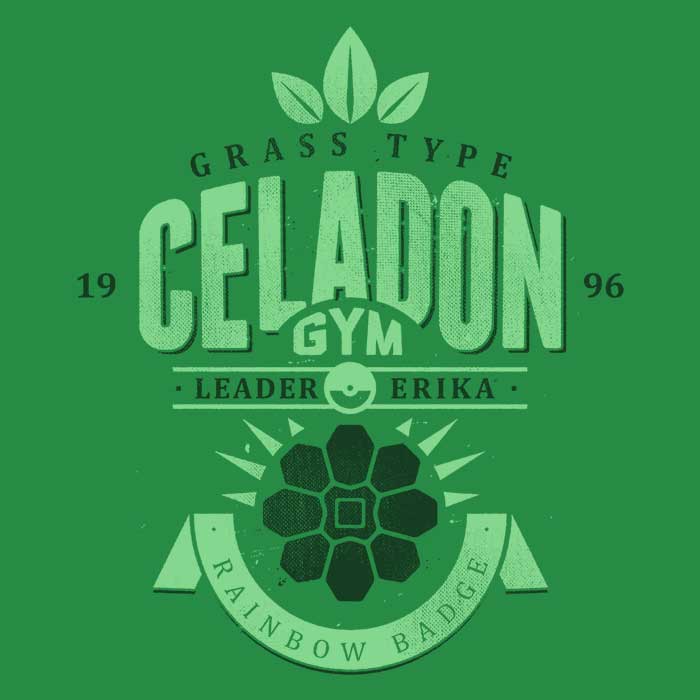 Celadon City Gym - Adult & Kids T-Shirts, Sweatshirts & Hoodies apparel design preview 2
