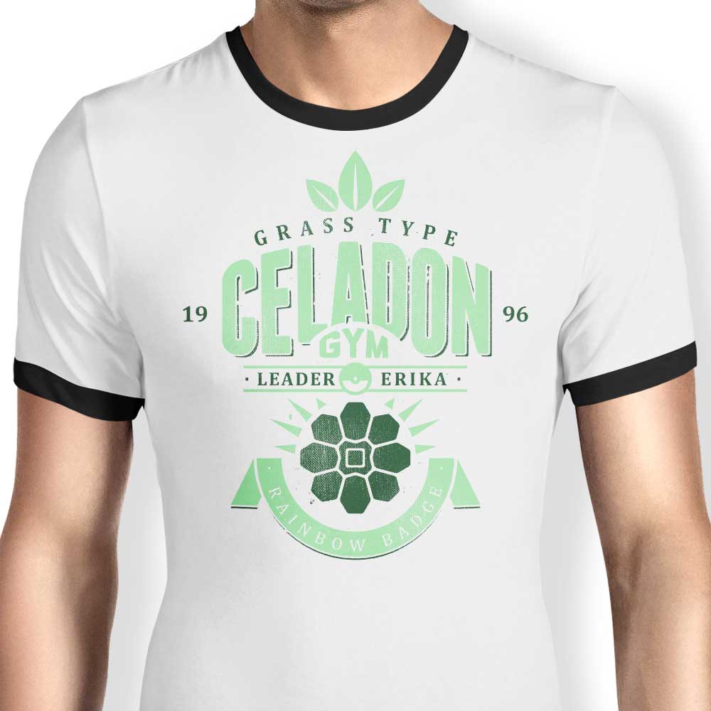 Celadon City Gym Ringer - Adult & Kids T-Shirts, Sweatshirts & Hoodies apparel design preview 1