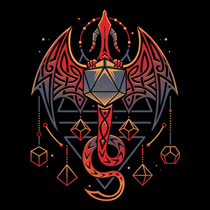 Celtic Dragon Dice Men's Apparel - Adult & Kids T-Shirts, Sweatshirts & Hoodies apparel design preview 2