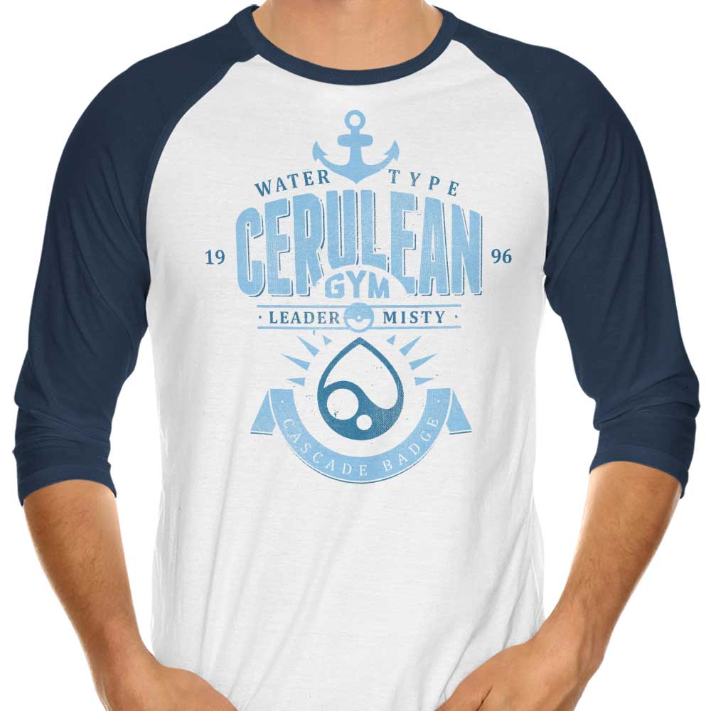 Cerulean City Gym 3/4 Sleeve Raglan - Adult & Kids T-Shirts, Sweatshirts & Hoodies apparel design preview 1