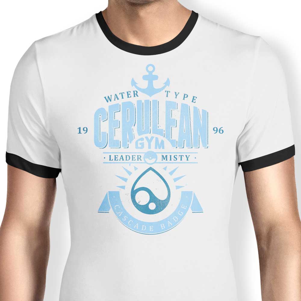 Cerulean City Gym Ringer - Adult & Kids T-Shirts, Sweatshirts & Hoodies apparel design preview 1