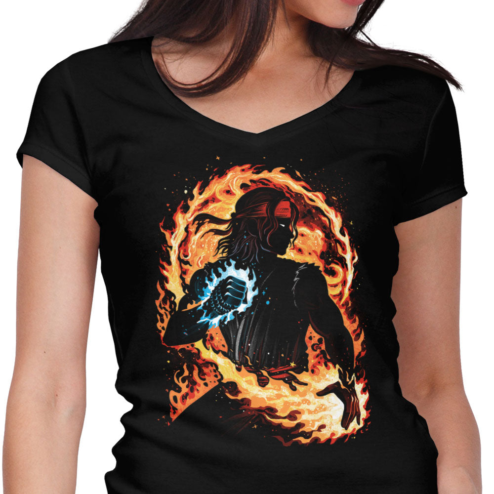 Champion of Pyrokinesis Women's V-Neck - Adult & Kids T-Shirts, Sweatshirts & Hoodies apparel design preview 1