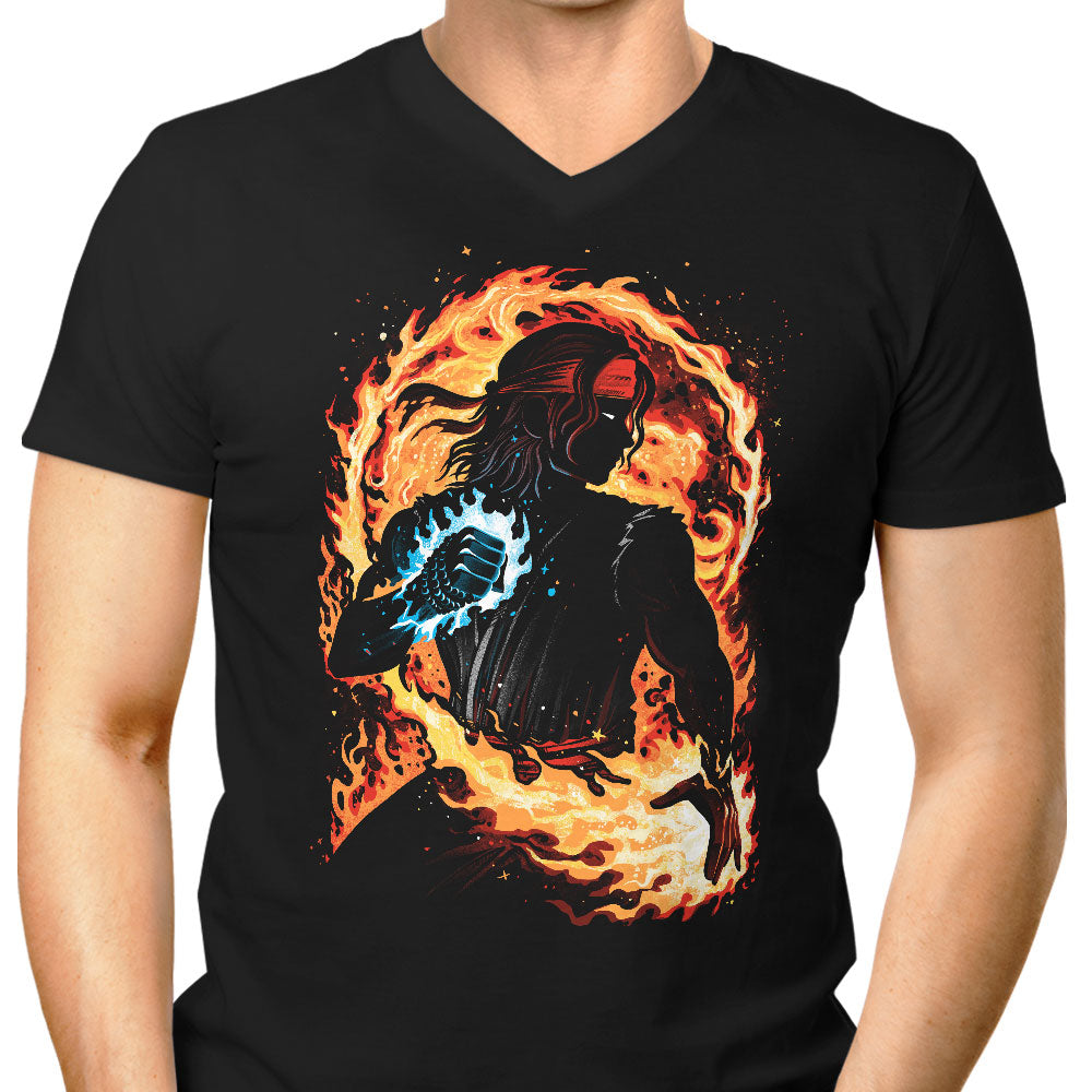 Champion of Pyrokinesis Men's V-Neck - Adult & Kids T-Shirts, Sweatshirts & Hoodies apparel design preview 1