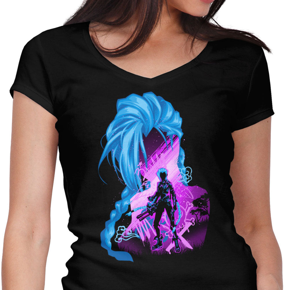 Chaos and Powder Women's V-Neck - Adult & Kids T-Shirts, Sweatshirts & Hoodies apparel design preview 1