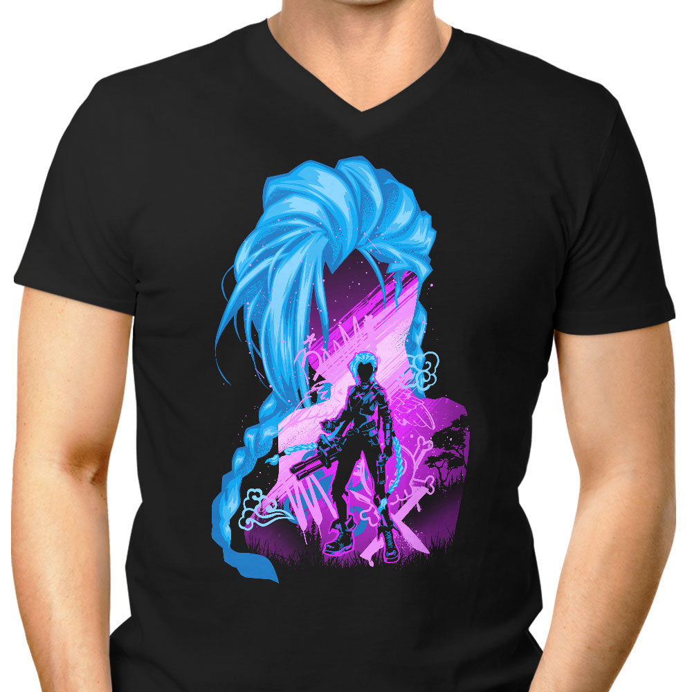 Chaos and Powder Men's V-Neck - Adult & Kids T-Shirts, Sweatshirts & Hoodies apparel design preview 1
