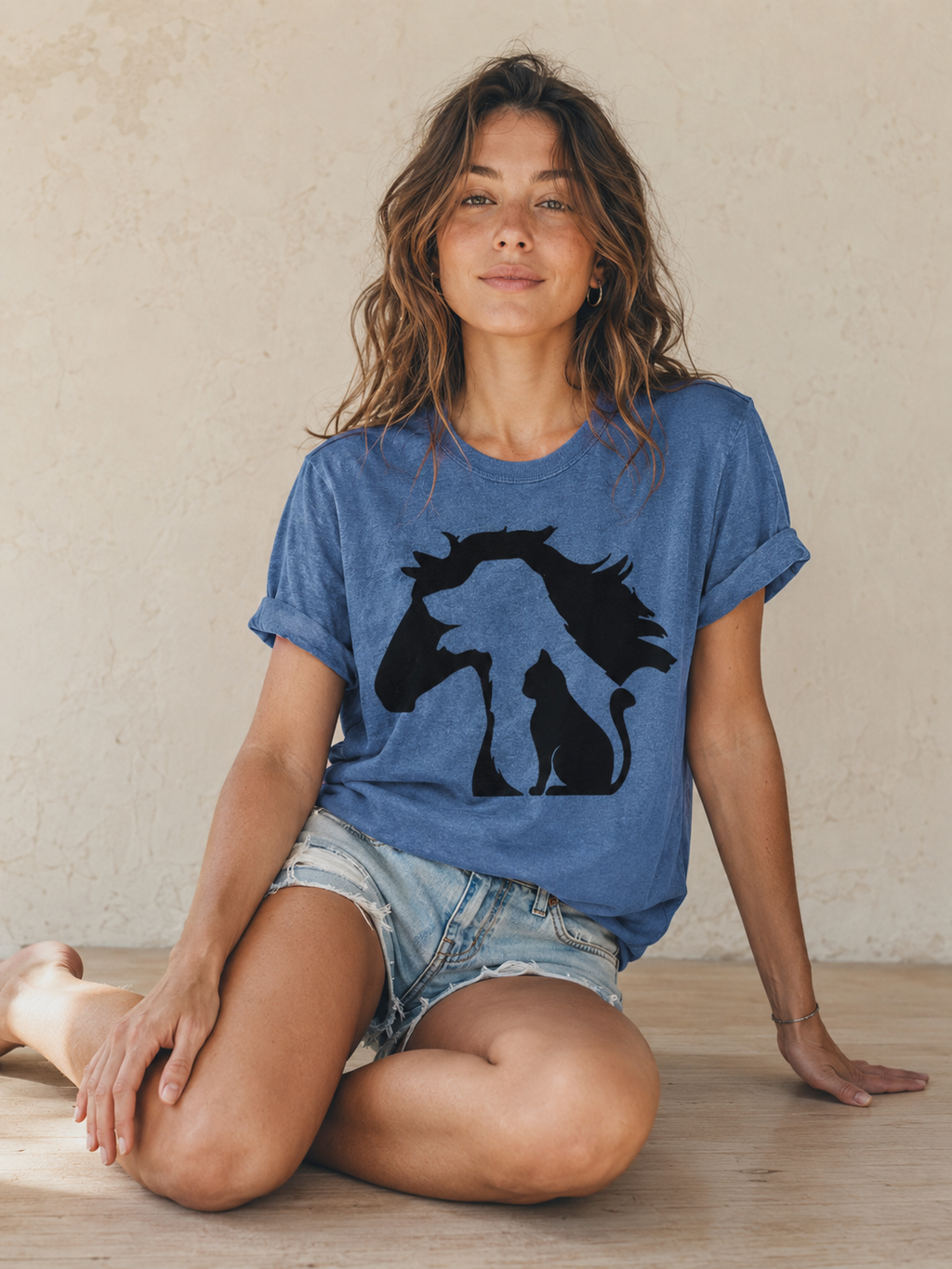 Lovely Horse Dog Cat Print Women Slogan - Adult & Kids T-Shirts, Sweatshirts & Hoodies apparel design preview 3