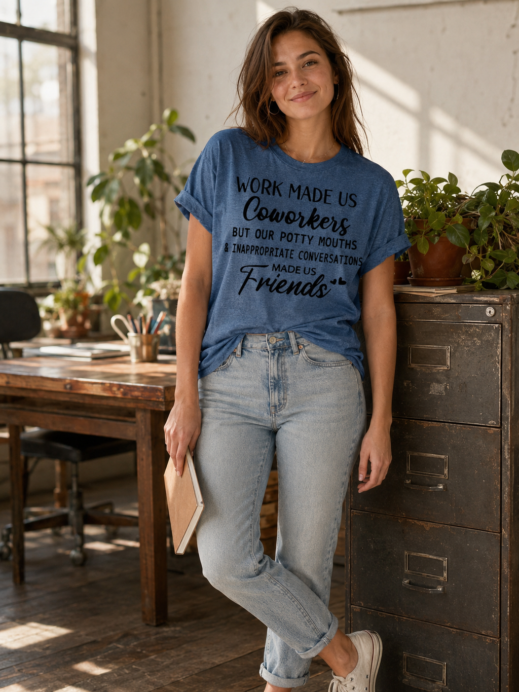Work made us coworkers friends Letter Printed - Adult & Kids T-Shirts, Sweatshirts & Hoodies apparel design preview 4