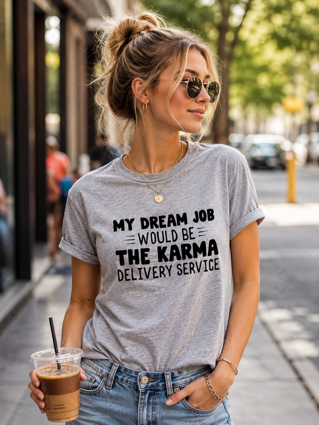 My Dream Job Will Be Print Women Slogan - Adult & Kids T-Shirts, Sweatshirts & Hoodies apparel design preview 3