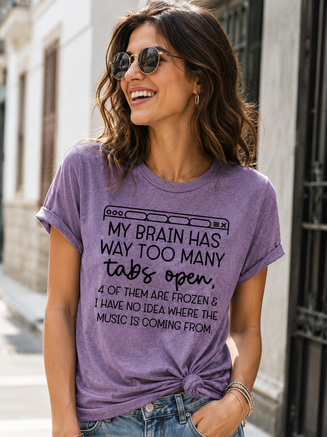 My Brain Has Way Too Many Tabs Open Letter Print - Adult & Kids T-Shirts, Sweatshirts & Hoodies apparel design preview 3