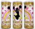 Cheer Cheerleader Hearts 20 oz Skinny Tumbler Cup - Adult & Kids T-Shirts, Sweatshirts & Hoodies apparel design preview 1