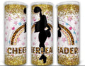 Cheer Cheerleader Rainbow 20 oz Skinny Tumbler Cup - Adult & Kids T-Shirts, Sweatshirts & Hoodies apparel design preview 1