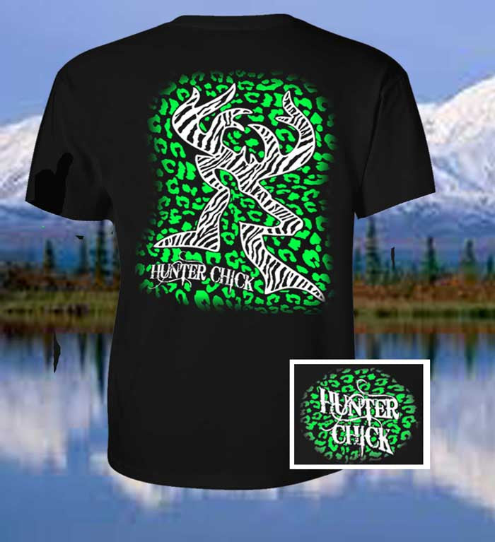 Country Life Outfitters Hunter Chick Black Green - Adult & Kids T-Shirts, Sweatshirts & Hoodies apparel design preview 1