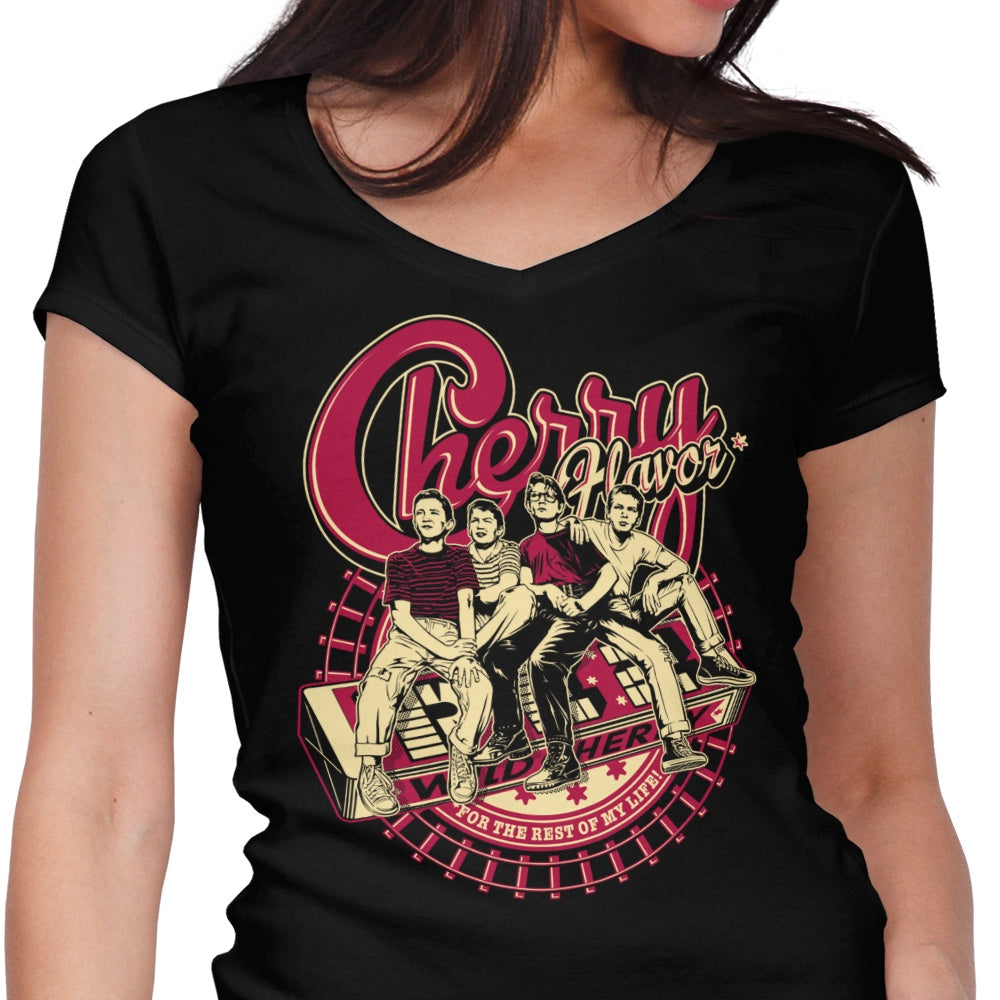 Cherry Flavor Women's V-Neck - Adult & Kids T-Shirts, Sweatshirts & Hoodies apparel design preview 1