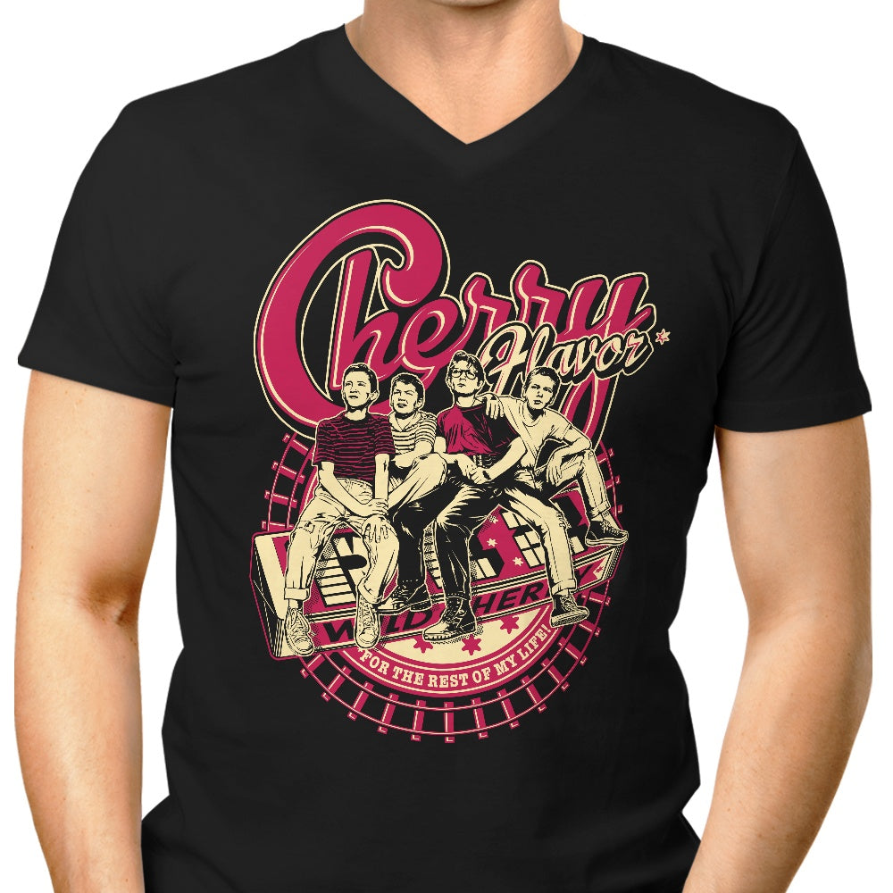 Cherry Flavor Men's V-Neck - Adult & Kids T-Shirts, Sweatshirts & Hoodies apparel design preview 1