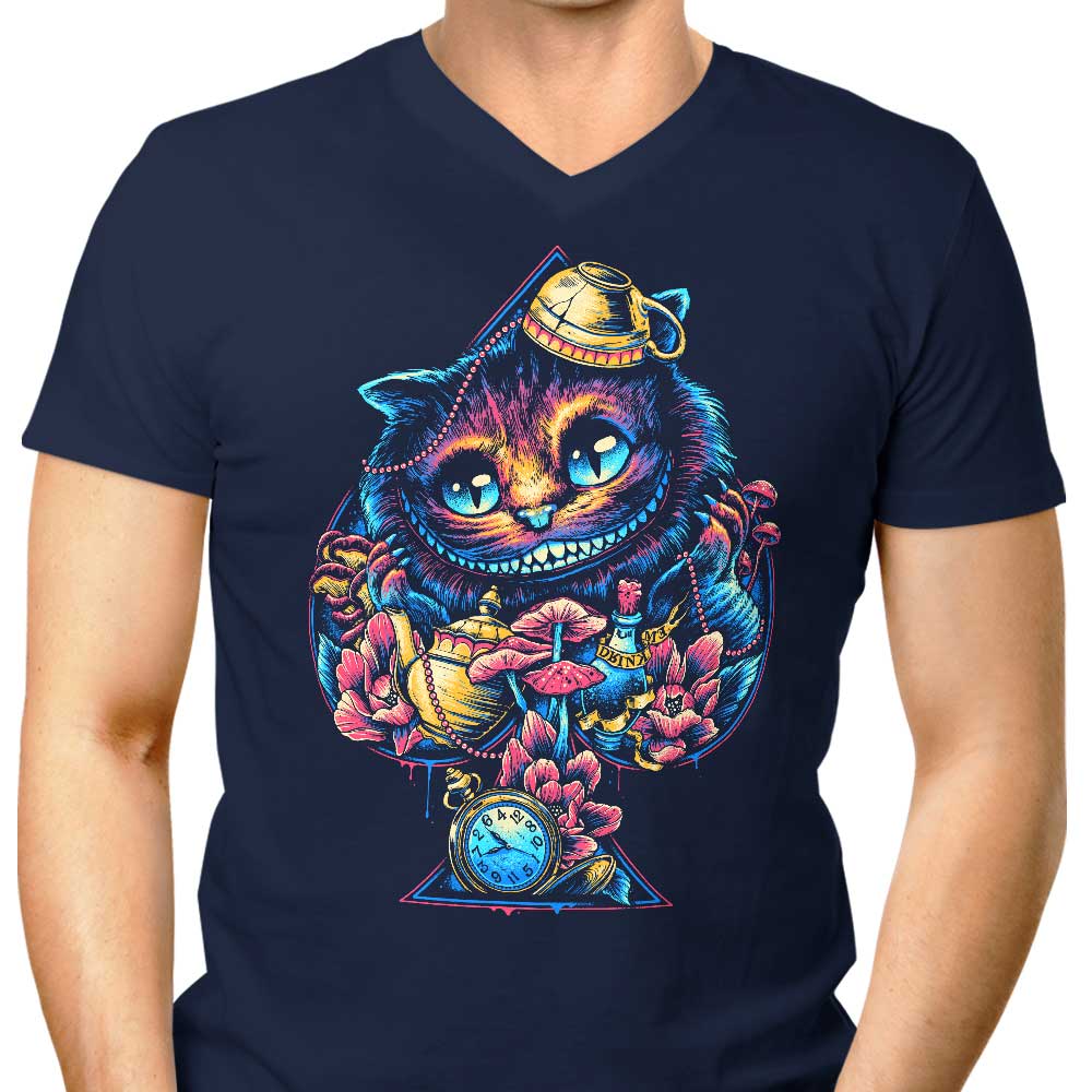 Cheshire Spade Men's V-Neck - Adult & Kids T-Shirts, Sweatshirts & Hoodies apparel design preview 1
