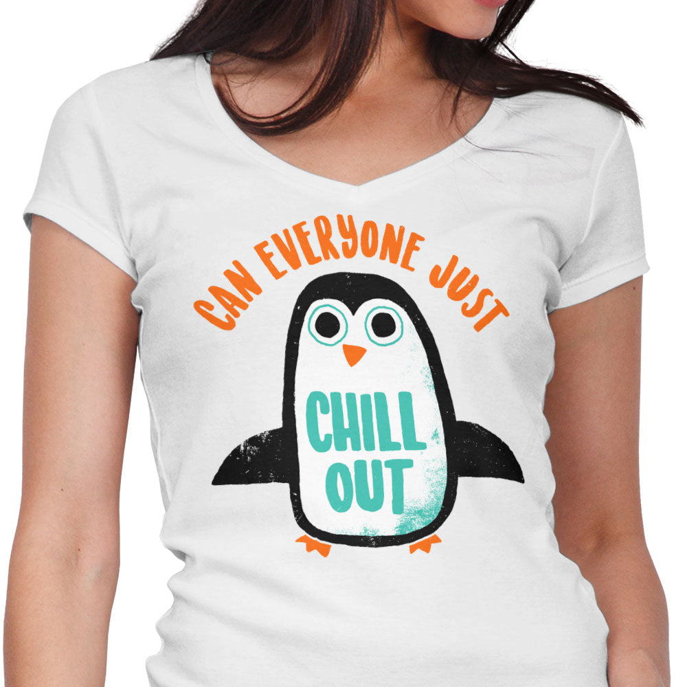 Chill Out Women's V-Neck - Adult & Kids T-Shirts, Sweatshirts & Hoodies apparel design preview 1