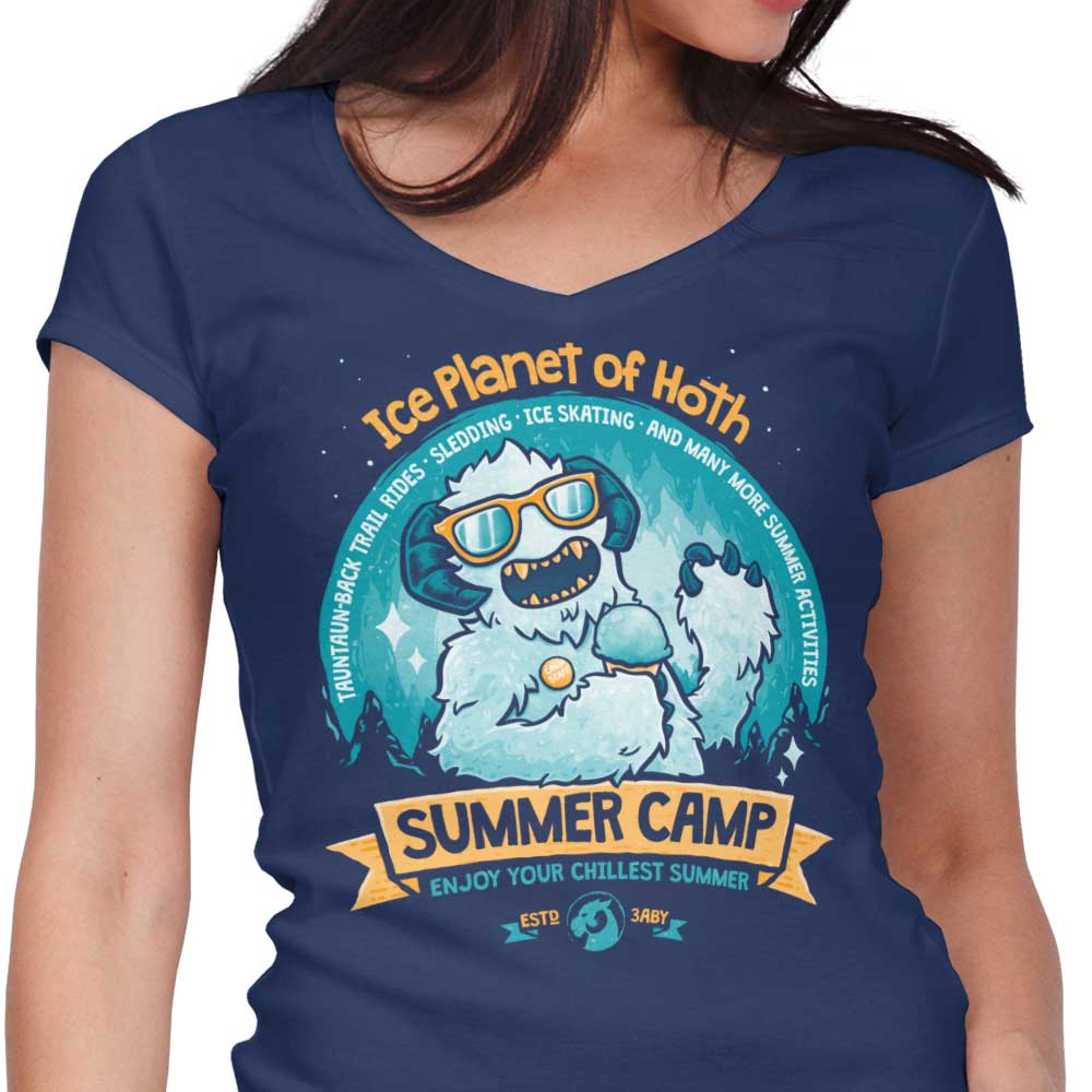 Chillest Summer Camp Women's V-Neck - Adult & Kids T-Shirts, Sweatshirts & Hoodies apparel design preview 1