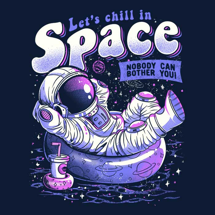 Chilling in Space Youth Apparel - Adult & Kids T-Shirts, Sweatshirts & Hoodies apparel design preview 2