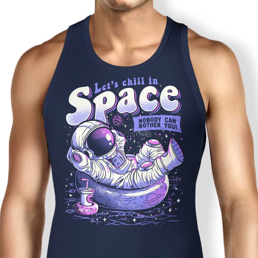 Chilling in Space Tank Top - Adult & Kids T-Shirts, Sweatshirts & Hoodies apparel design preview 1
