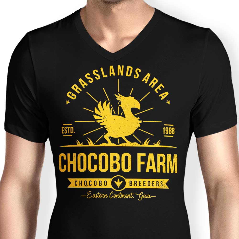 Chocobo Farm Men's V-Neck - Adult & Kids T-Shirts, Sweatshirts & Hoodies apparel design preview 2