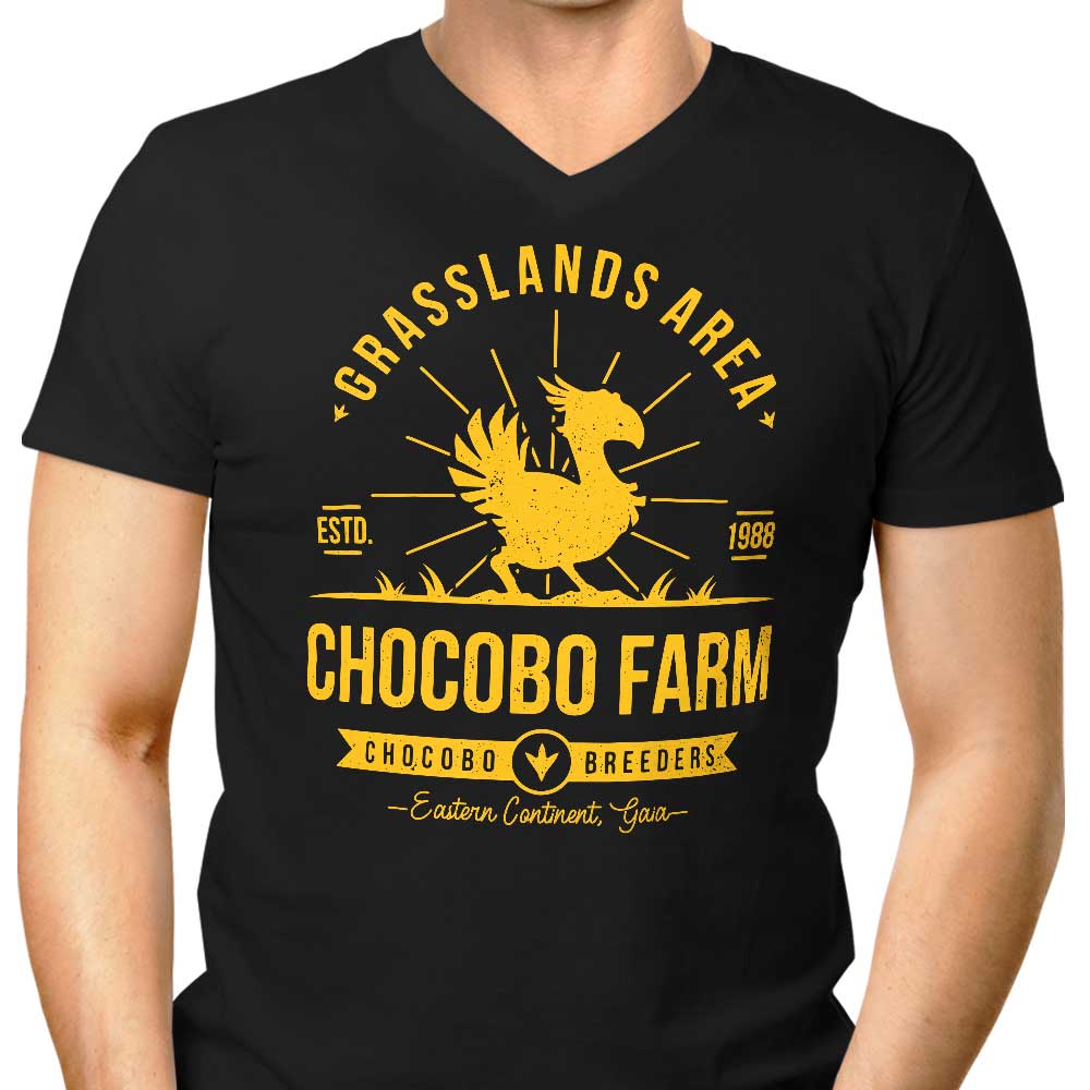 Chocobo Farm Men's V-Neck - Adult & Kids T-Shirts, Sweatshirts & Hoodies apparel design preview 1