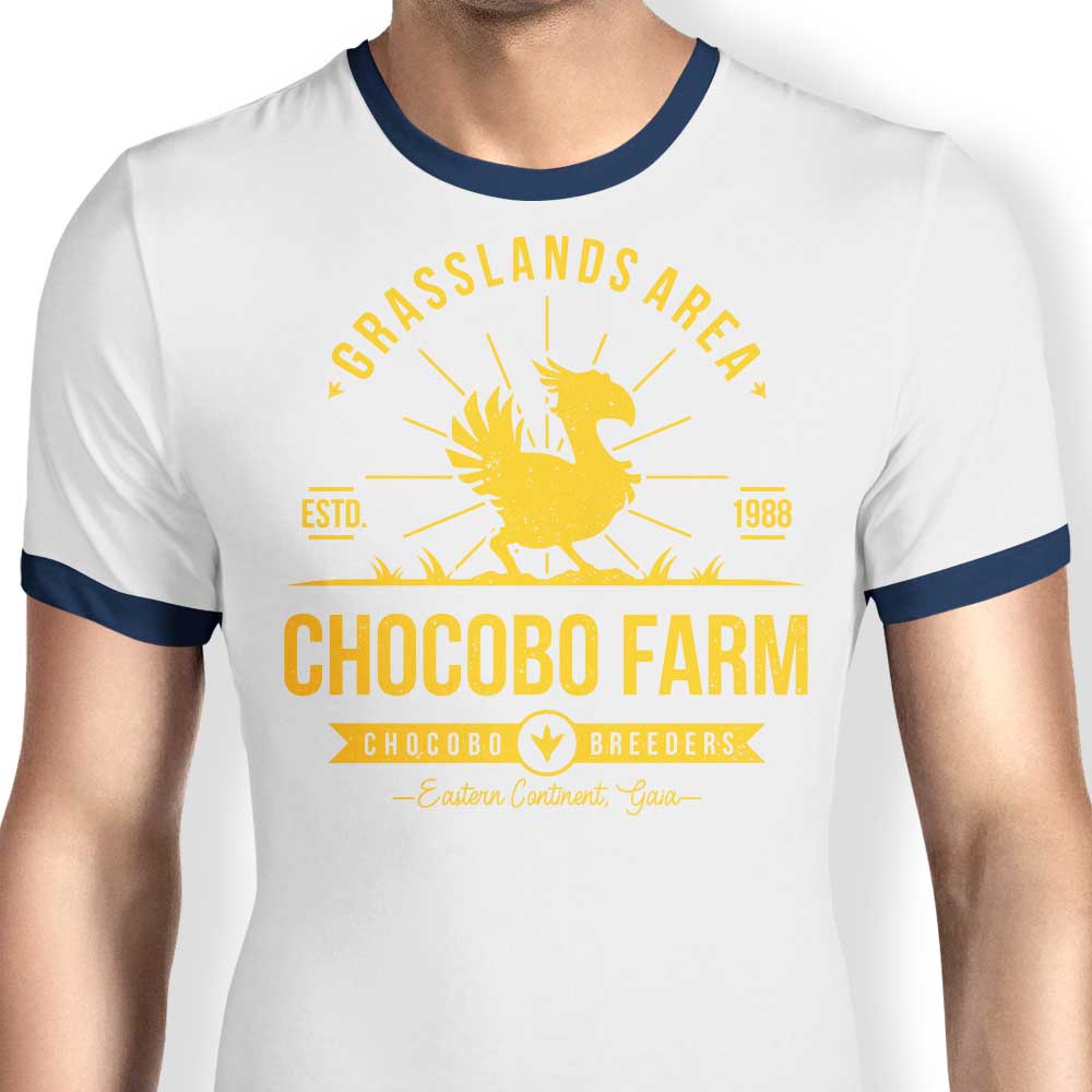 Chocobo Farm Ringer - Adult & Kids T-Shirts, Sweatshirts & Hoodies apparel design preview 1