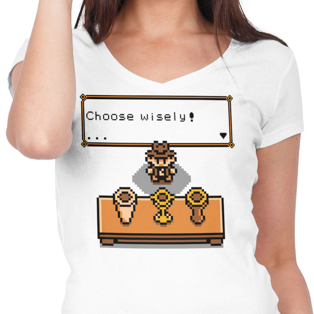 Choose Your Grail Women's V-Neck - Adult & Kids T-Shirts, Sweatshirts & Hoodies apparel design preview 2