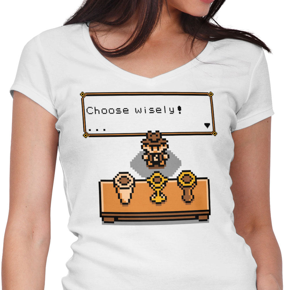 Choose Your Grail Women's V-Neck - Adult & Kids T-Shirts, Sweatshirts & Hoodies apparel design preview 1