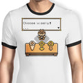 Choose Your Grail Ringer - Adult & Kids T-Shirts, Sweatshirts & Hoodies apparel design preview 1