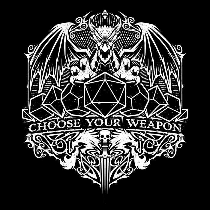 Choose Your Weapon (Alt) Coasters - Adult & Kids T-Shirts, Sweatshirts & Hoodies apparel design preview 1