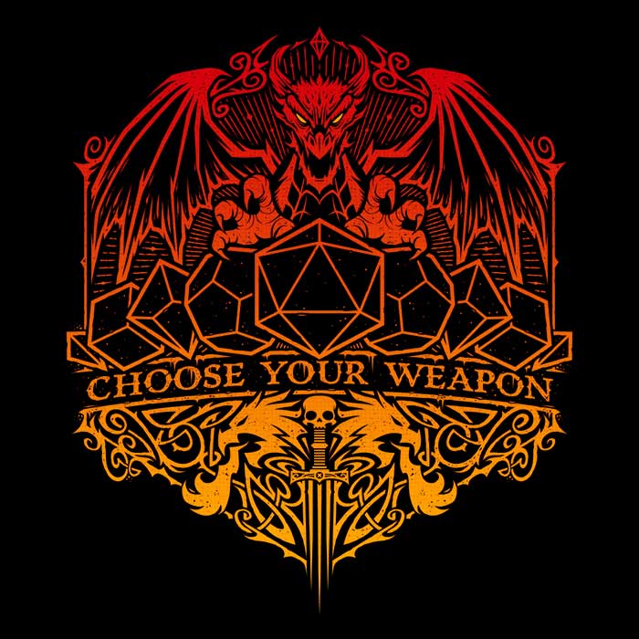 Choose Your Weapon Men's Apparel - Adult & Kids T-Shirts, Sweatshirts & Hoodies apparel design preview 2