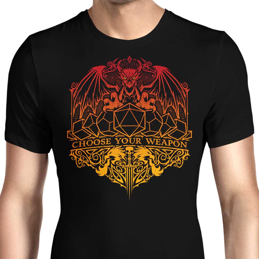 Choose Your Weapon Men's Apparel - Adult & Kids T-Shirts, Sweatshirts & Hoodies apparel design preview 1