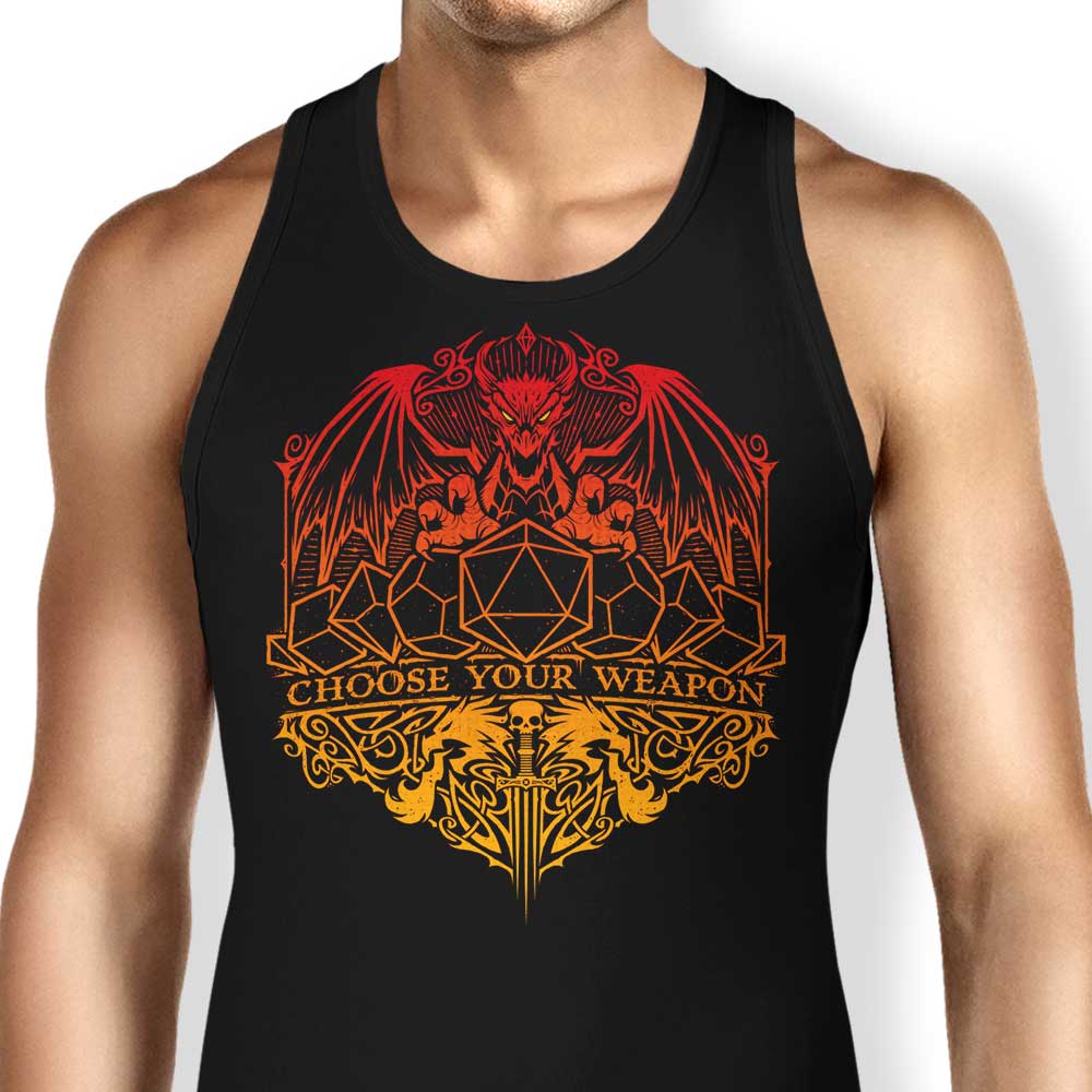 Choose Your Weapon Tank Top - Adult & Kids T-Shirts, Sweatshirts & Hoodies apparel design preview 1