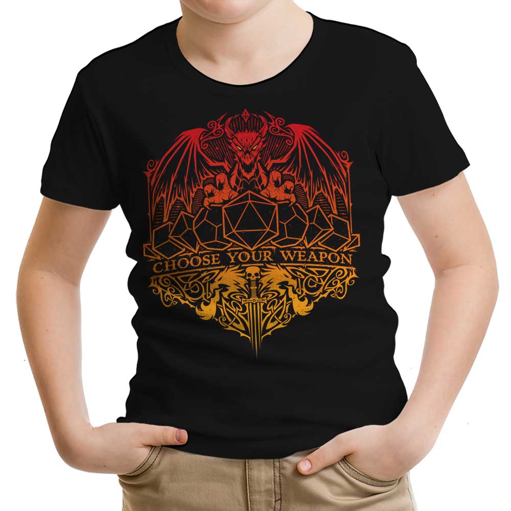 Choose Your Weapon Youth Apparel - Adult & Kids T-Shirts, Sweatshirts & Hoodies apparel design preview 1