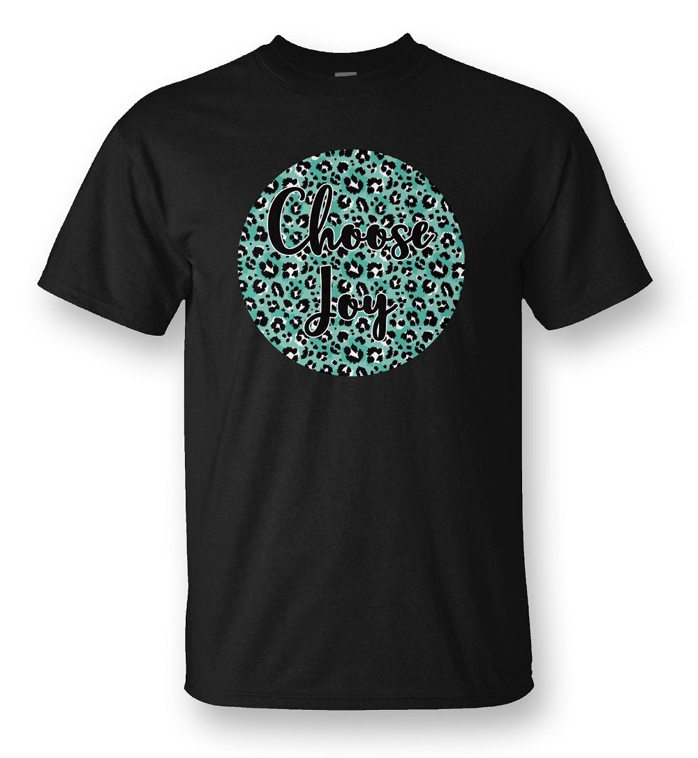 Sassy Frass Choose Joy Leopard Bella Canvas V-Neck - Adult & Kids T-Shirts, Sweatshirts & Hoodies apparel design preview 1