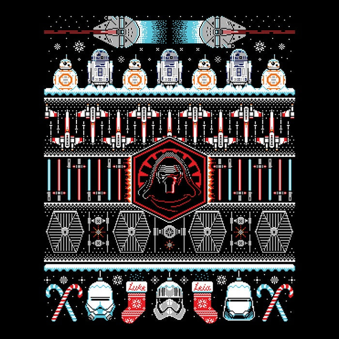 Christmas Awakens - Adult & Kids T-Shirts, Sweatshirts & Hoodies apparel design preview 2