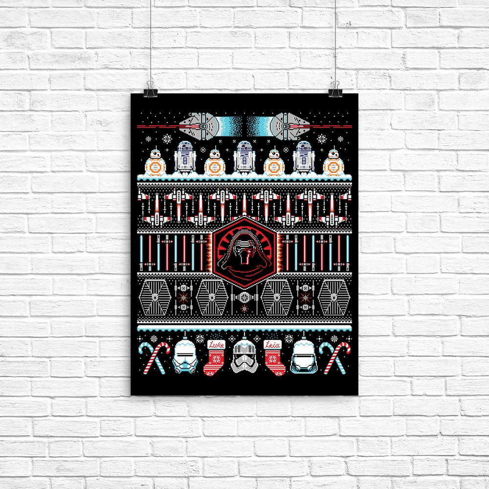 Christmas Awakens Poster - Adult & Kids T-Shirts, Sweatshirts & Hoodies apparel design preview 1