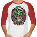 Christmas Boogeyman 3/4 Sleeve Raglan - Adult & Kids T-Shirts, Sweatshirts & Hoodies apparel design preview 1