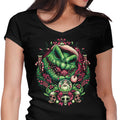 Christmas Boogeyman Women's V-Neck - Adult & Kids T-Shirts, Sweatshirts & Hoodies apparel design preview 1